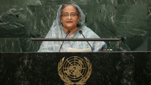 Premiärminister Sheikh Hasinas parti Awami League ledde kampen om självständighet från Pakistan i frihetskriget 1971. bangladesh premiärminister sheikh hasina