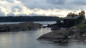 Gustavs är den enda kommunen i Åboland som ryms med i landets tio lägst beskattade kommuner. Utsikt från Osnäs färjfäste 2015
