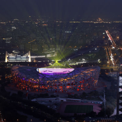 Kuvassa Pekingin vuoden 2022 talviolympialaisten päästadion