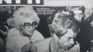 Monica Aspelunds och Aarno Raninens medverkan på flyget gav upphov till rubriker. Monica Aspelunds och Aarno Raninens medverkan i kapardramat skapade rubriker.