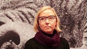 Catharina Gripenberg på bokmässan i Helsingfors 2016. Författaren Catharina Gripenberg på bokmässan i Helsingfors 2016. Färgjusterad.