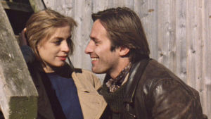 Jukka-Pekka Palo ja Katharina Thalbach elokuvassa Pako pohjoiseen (1985).