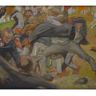 Gallen-Kallela Akseli, 1907, Seitsemän veljeksen tappelu Toukolan poikien kanssa