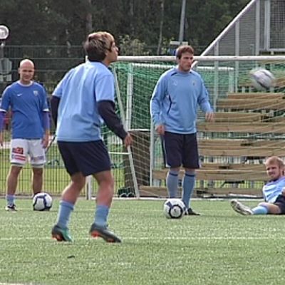 FC PoPa harjoituksissa.