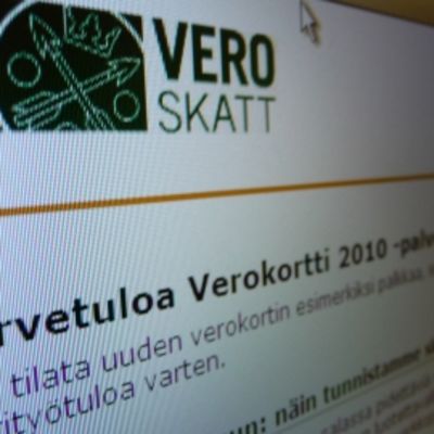 Verokortti 2010 -palvelu tietokoneen näytöllä.