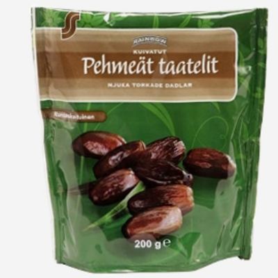 Rainbow'n pehmeät taatelit -pakkaus.
