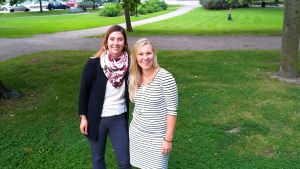 Anette Karlsson och Elin Blomqvist-Valtonen hoppas på många deltagare. Anette Karlsson och Elin Blomqvist-Valtonen.