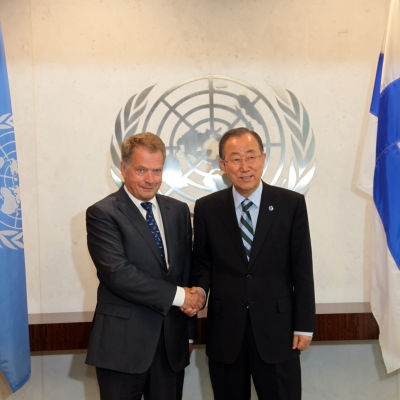 President Niinistö träffade FN:s generalsekreterare i New York.