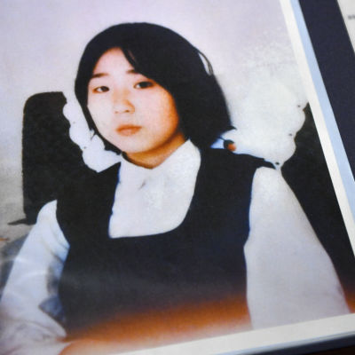 Fotografi av den till Nordkorea kidnappade japanska Megumi