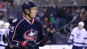Markus Nutivaaras Columbus möter grundserievinnaren Tampa. Markus Nutivaara i Columbus Blue Jackets
