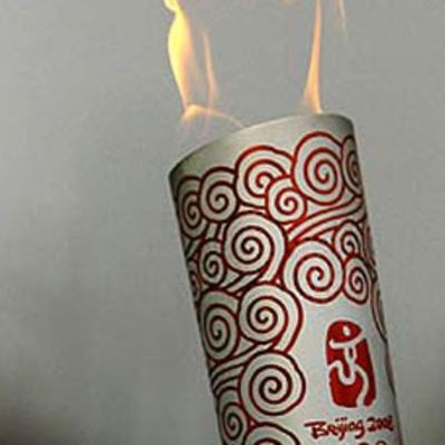 Pekingin olympiakisojen soihtu.