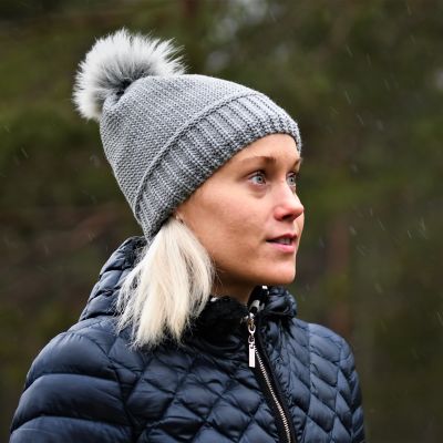 Laura Salminen ute i naturen, december 2020