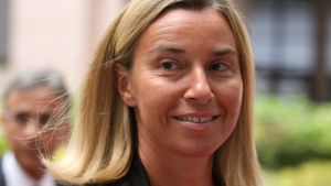 Federica Mogherini är EU:s höga representant för utrikesfrågor och säkerhetspolitik. Italiens utrikesminister Federica Mogherini.