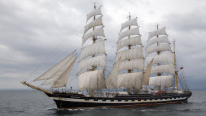 Utbildningsfartyget Kruzenštern under Tall Ships Races. Kruzenshtern