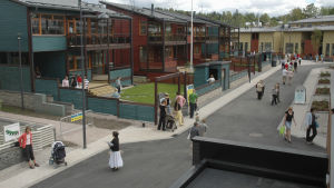 Bostadsmässan 2006 ordnades i Köklax i Esbo. Bild från mässområdet på bostadsmässan i Esbo 2006.