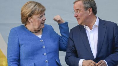 Angela Merkel och Armin Laschet