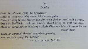 Rabbe Enckells dikt Dada (Quosego. Tidskrift för ny generation N:o 2. 1928) Rabbe Enckells dikt Dada (Quosego. Tidskrift för ny generation N:o 2. 1928)