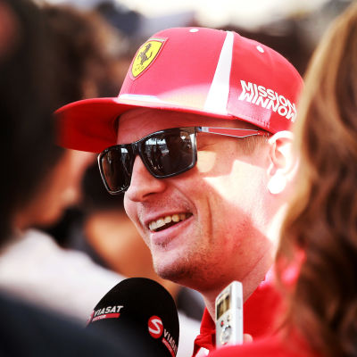 Kimi Räikkönen intervjuas