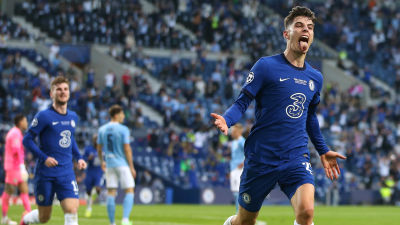 Kai Havertz firar mål.