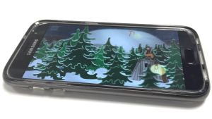 Här streamas julkalendern Det jättestora juleljuset i HD-kvalitet via Yle Arenan. Mobiltelefon som visar video
