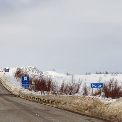 Gränsen mellan Norge och Finland i Kilpisjärvi.