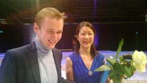 Nikita Boriso-Glebsky congratulated Christel Lee on winning the Sibelius Violin Competition