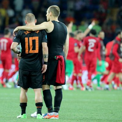 Arjen Robben och Wesley Sneijder