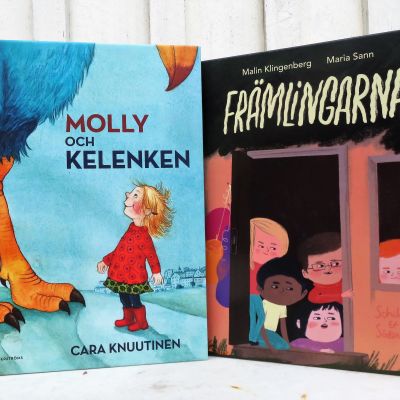 Bilderböckerna "Molly och Kalenken" och "Främlingarna".