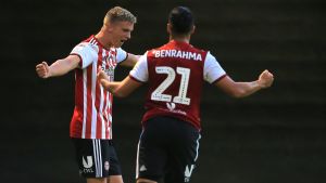 Så här känns det då man gör mål i sin debut. Marcus Forss gjorde mål i sin debut för Brentford.