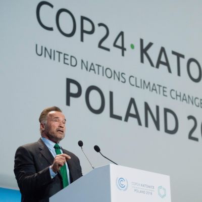 Arnold Schwarzenegger talar vi klimatkonferensen i Katowice
