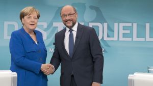 Angela Merkel och Martin Schulz