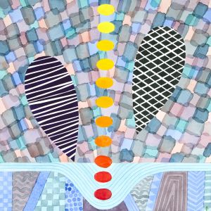 Jeremia, 2015, vattenfärg, 35x35 cm Gunzi Holmström: Jeremia, 2015, vattenfärg, 35x35 cm