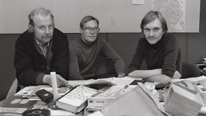 olmikko (vasemmalta) Erkki Saksa, Eero Ojanperä ja Vesa Toijonen herättivät ihastusta ja pahennusta kriittisillä politiikan analyyseillään 80-luvun alussa.