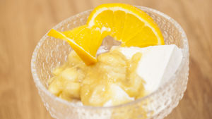 Flamberad banan med glass Flamberad banan med glass