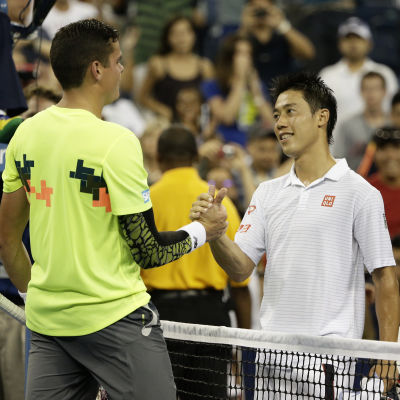 Kei Nishikori besegrar Milos Raonic i US Open 2014