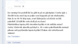 Det här meddelandet cirkulerade på Facebook. Varning som cirkulerade på Facebook i aug/sept 2012.