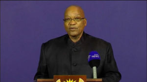 Sydafrikas president Jacob Zuma meddelade om Mandelas död under en presskonferens i natt.