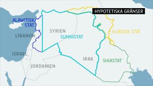 hypotetiska gränser, Irak, Syrien