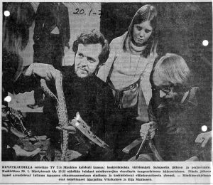 Teemana elokuvien jälkeisessä keskustelussa oli muun muassa eläinkuvaus. Ilta-Sanomista 20.1.1971. Teemana elokuvien jälkeisessä keskustelussa oli muun muassa eläinkuvaus.