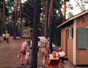 Lomamökkejä Punkaharjulla 1961