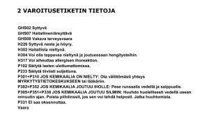 Emendon tuoksuöljyn varoitukset