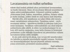 Helsingin sanomat 30.8.2015 Mielipidekirjoitus Helsingin Sanomissa 30.8.2015