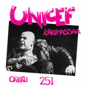 Käkimassaa-singlen julkaisi alunperin Johanna. Sittemmin sen ovat julkaisseet myös Combat Rock Industry ja Svart Records. Kuvassa Svartin uudelleenjulkaisun kansi. Unicef-yhtyeen Käkimassaa-singlen kansi
