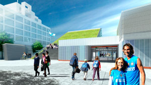 Idrottsparkens metrostation.