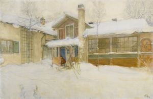 Carl Larssonin maalaus kotitalostaan