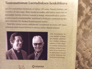 Lars Levi Laestadius - Yksi mies, seitsemän elämää -teoksen takakansi, suunnittelu Iiris Kallunki.