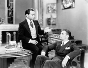 Edward G. Robinson ja Douglas Fairbanks Jr. Edward G. Robinson ja Douglas Fairbanks Jr. elokuvassa Pikku Caesar