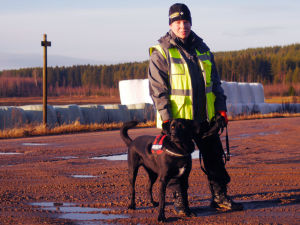 Jenni Kukkonen etsii kadonneita vapaaehtoisena Bonita-koiran kanssa
