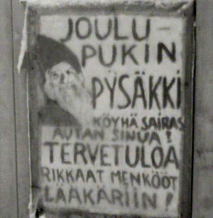 Parantaja Niilo Ollilaisen ovessa oleva kyltti (1967)