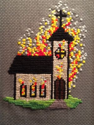 Oscar Hagen: Brinnande kyrka